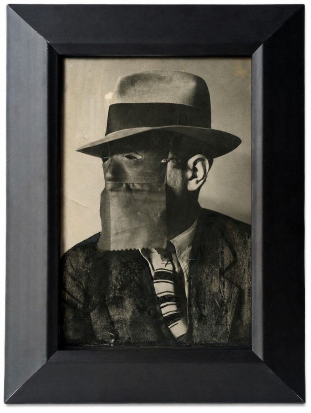 1940s Masked Man Photo Print, Vintage Criminal Gangster Wall Art Mobster Mob Art